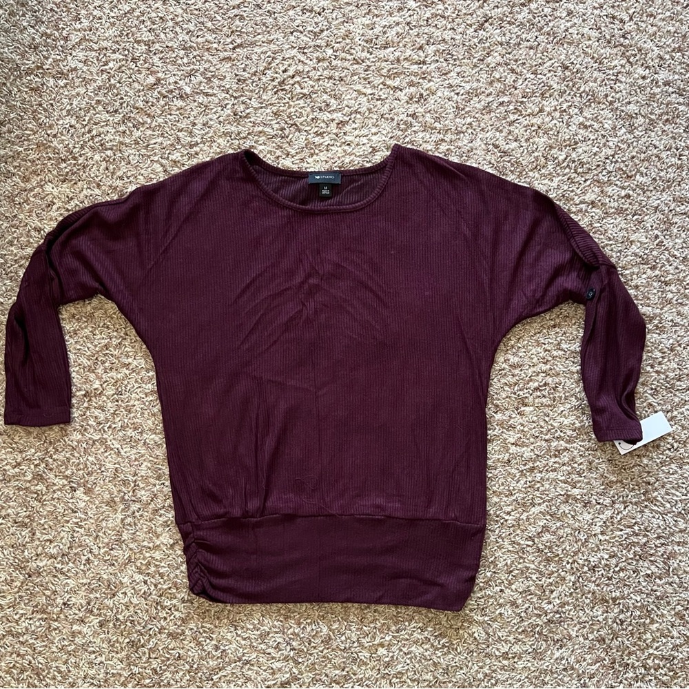 AB Studio Purple Boxy Sweatshirt